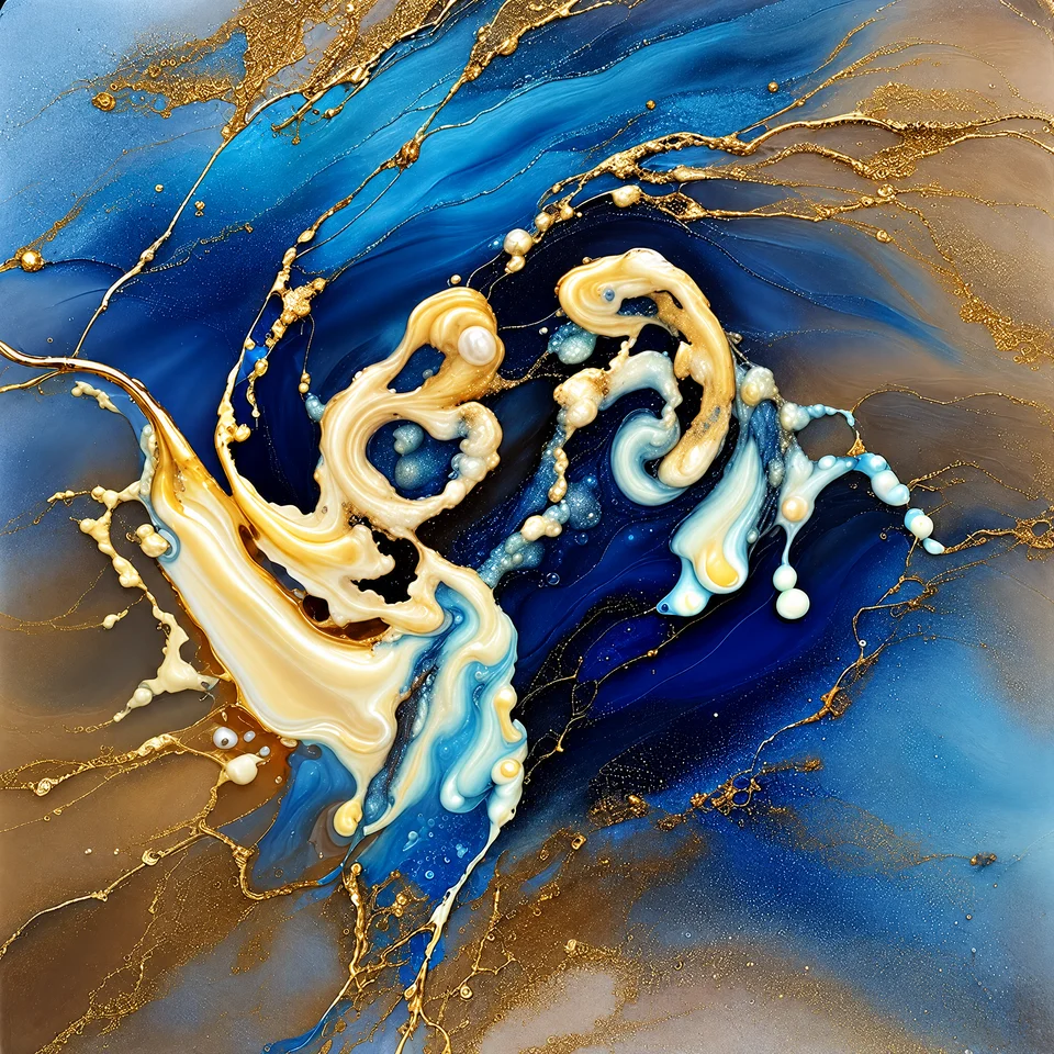 Liquid Gold personalised wall art sample