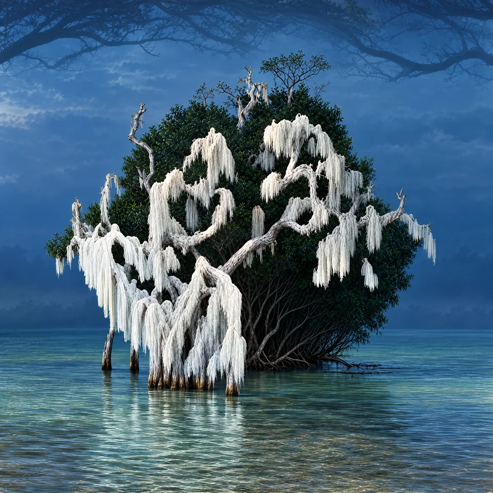 Moonlit Mangrove personalised wall art sample